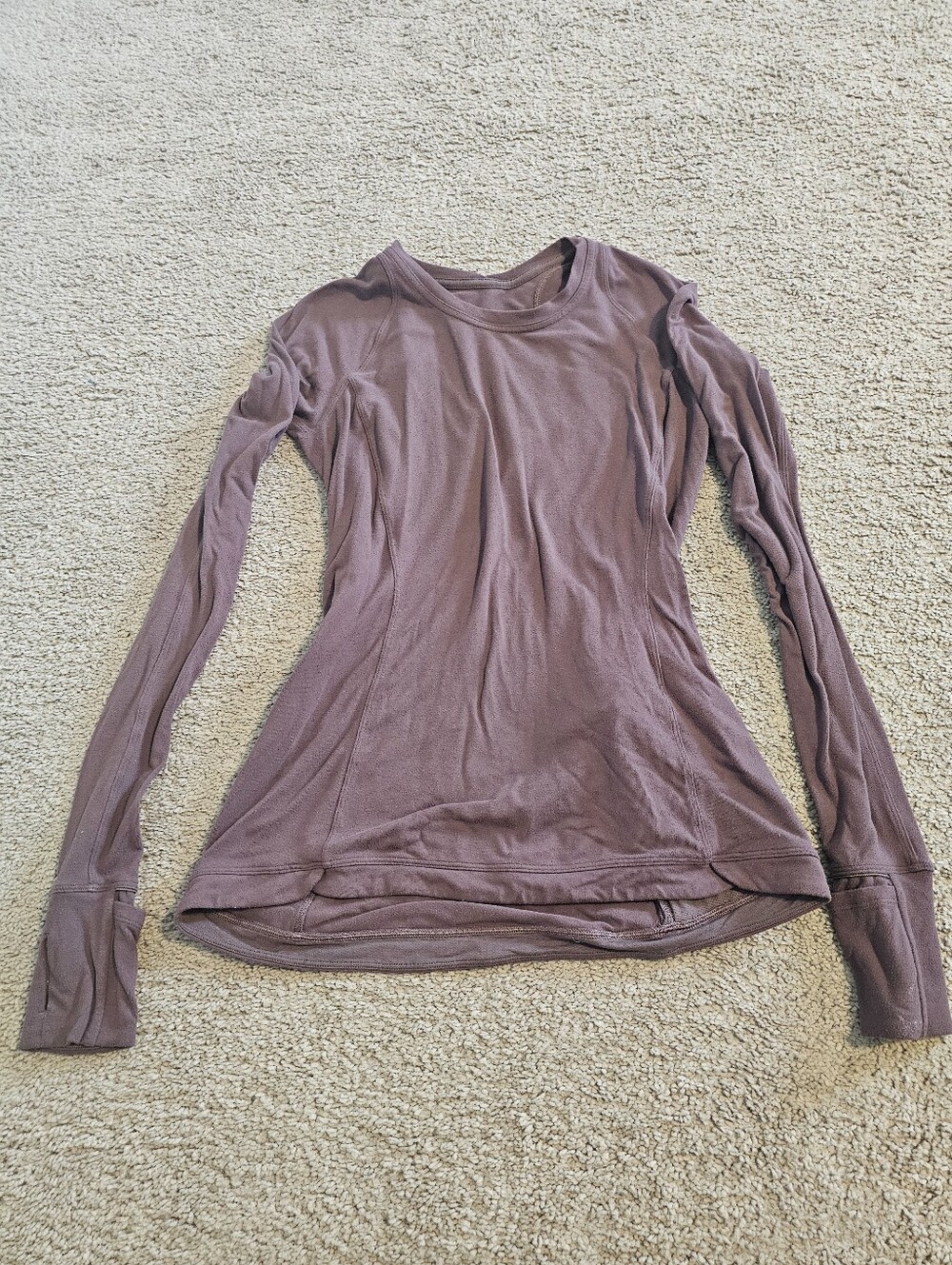 Lululemon Runderful Long Sleeve Sz 6 In Black Cherry